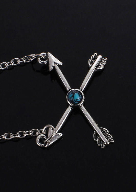 

Necklaces Turquoise Arrow Alloy Necklace in Silver. Size
