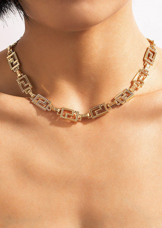 

Necklaces Geometric Clavicle Chain Necklace in Gold,Silver. Size