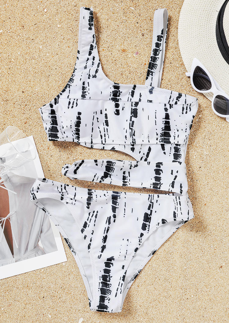 One-Pieces Swimsuit Cut Out One-Piece Bathing Suit Swimwear in White. Size: S,M,L,XL