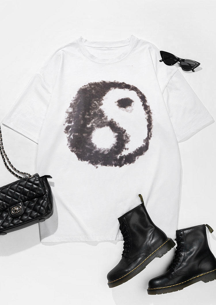 

T-shirts Tees Color Block Oversized T-Shirt Tee in White. Size: ,M,L,XL