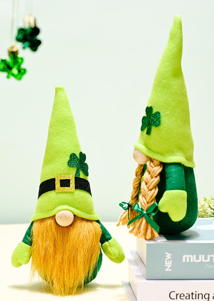 St. Patrick's Day Gnomies Faceless Doll Ornament