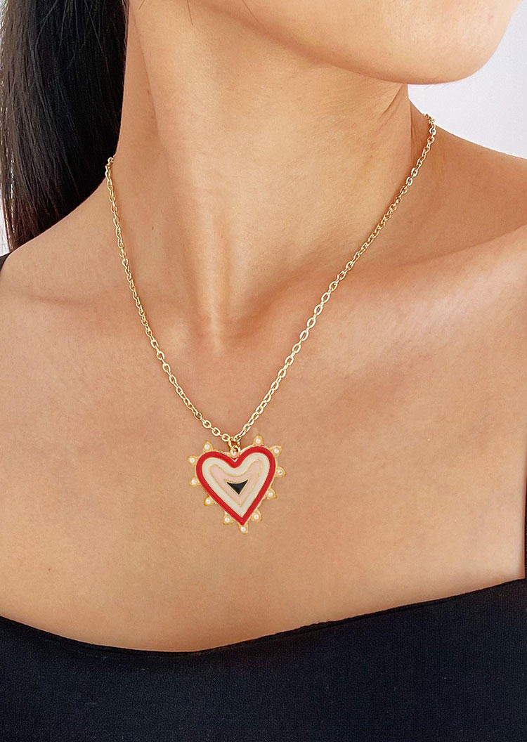 

Necklaces Valentine Heart Rainbow Necklace in Pattern1,Pattern2. Size