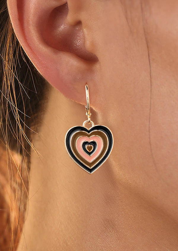 Love Heart Alloy Earrings