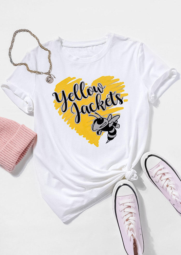 

T-shirts Tees Graphic Heart O-Neck T-Shirt Tee in White. Size: ,M,L,XL