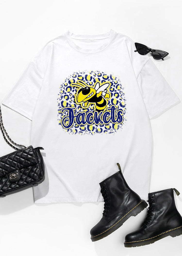

T-shirts Tees Leopard Graphic Oversized T-Shirt Tee in White. Size: ,M,L,XL