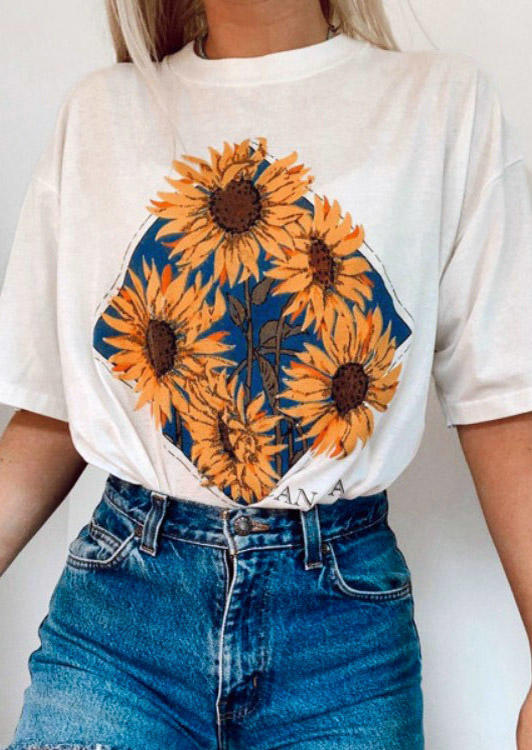 

T-shirts Tees Sunflower Oversized T-Shirt Tee in White. Size: ,M,L,XL