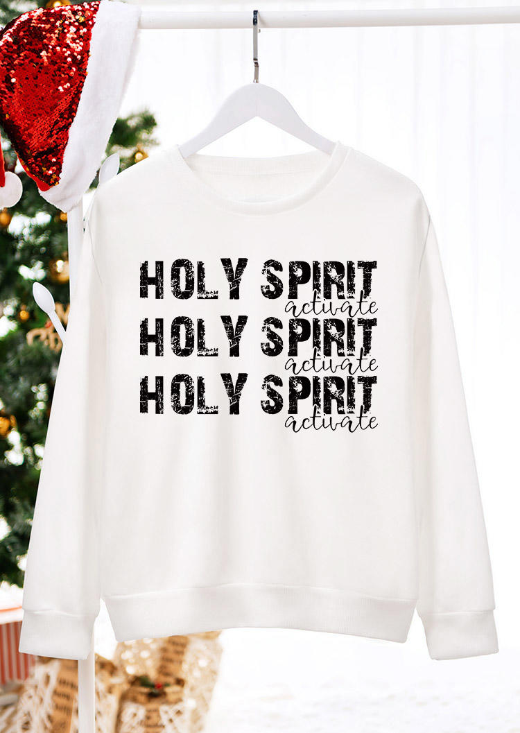 Holy Spirit Long Sleeve Sweatshirt - White