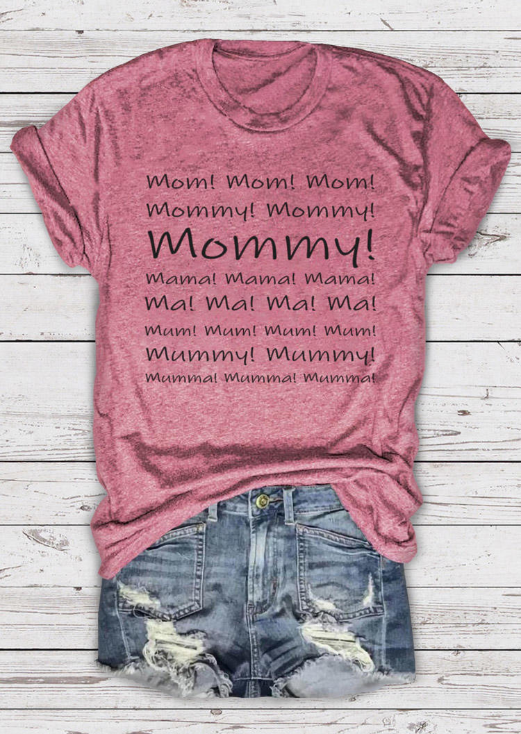

T-shirts Tees Mommy Mama Mom T-Shirt Tee in Cameo Brown. Size: ,M,L,XL