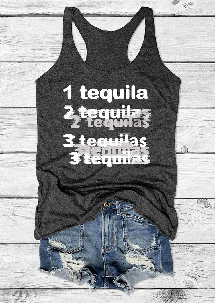 

Tank Tops 1 Tequila 2 Tequilas 3 Tequilas Racerback Tank Top in Dark Grey. Size