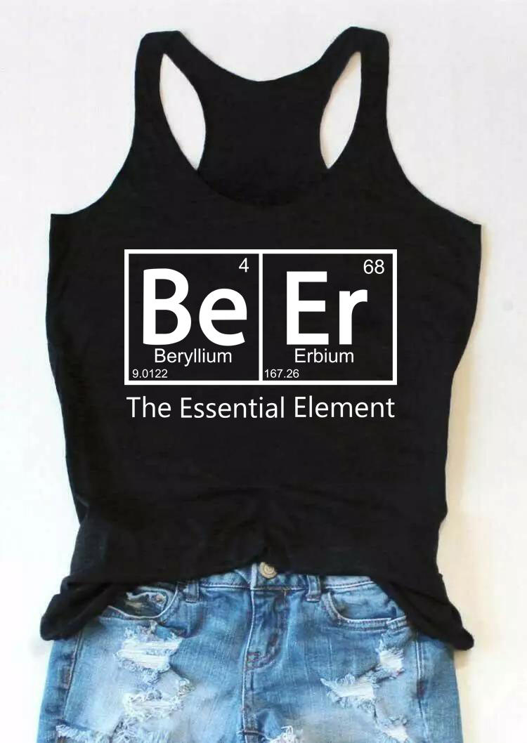 Tank Tops Beer The Essential Element Racerback Tank Top in Black. Size: S,M,L
