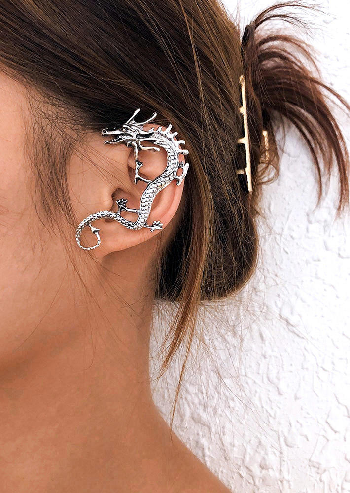 

Earrings Vintage Dragon Ear Cuff Wrap Earring in Pattern2. Size