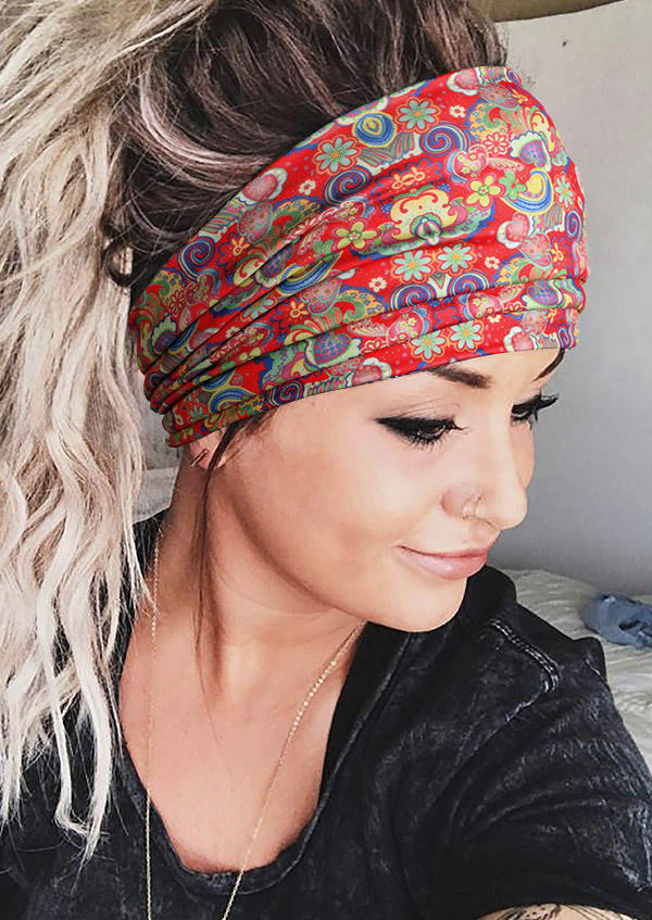 

Paisley Floral Wide Headband in Pattern2. Size