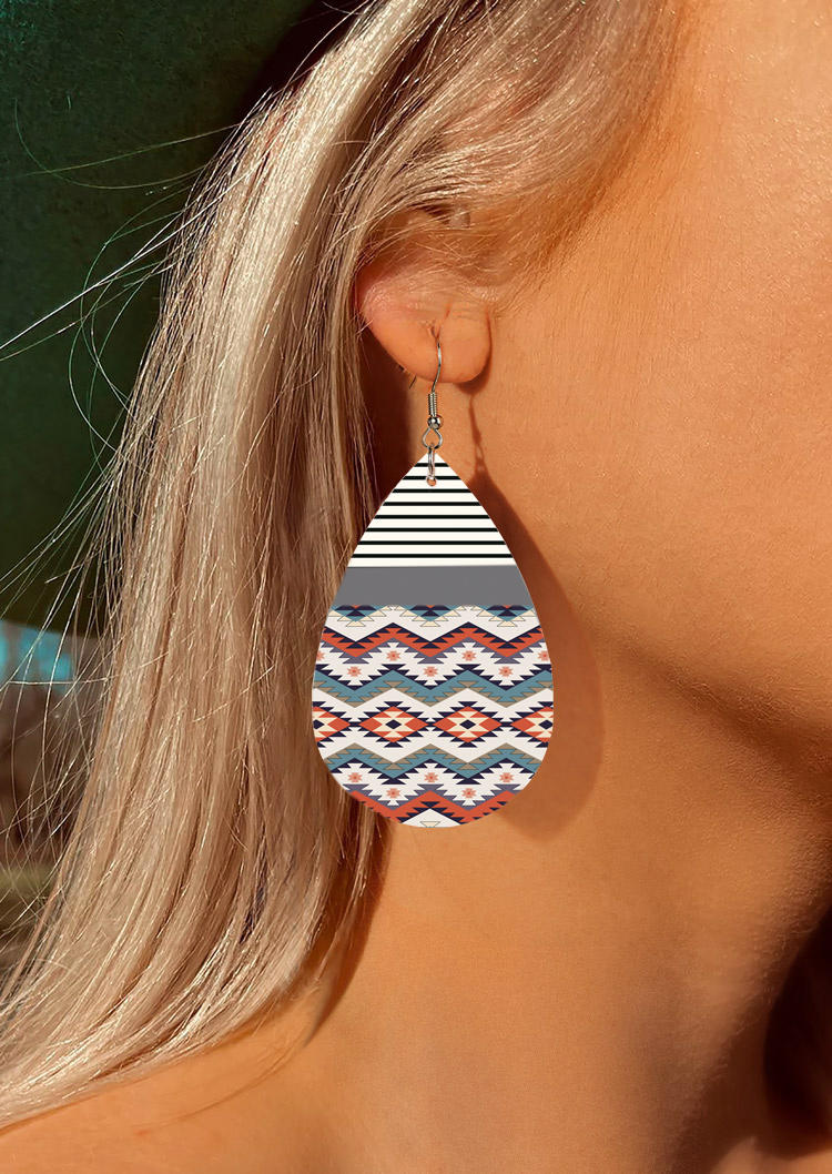 

Earrings Aztec Geometric Striped Earrings in Multicolor. Size