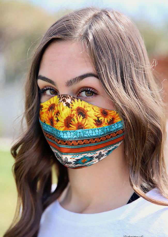 

Masks Aztec Geometric Sunflower Mask in Multicolor. Size