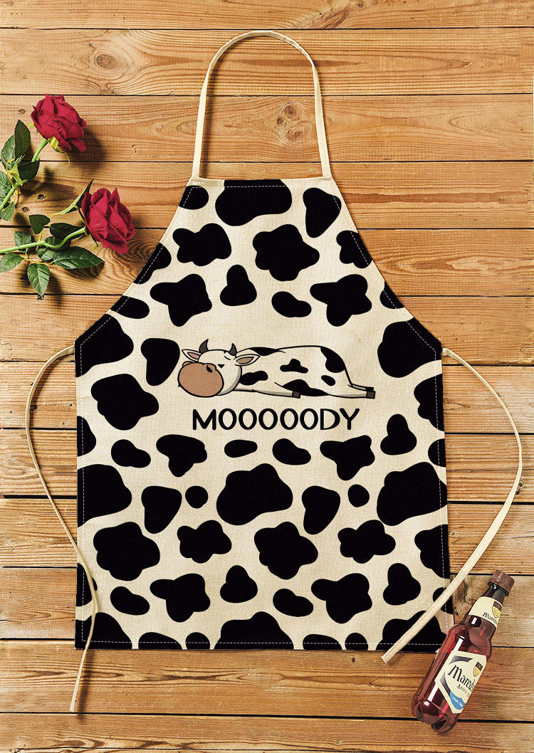Tools Mooooody Cow  Apron in Black. Size: One Size