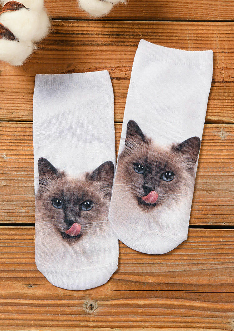 Crew Socks Funny 3D Cat Crew Socks in Pattern1. Size: One Size