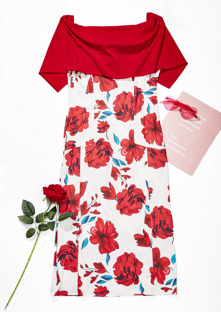

Prom Dresses Floral Off Shoulder Prom Dress in White. Size: ,M,L,XL