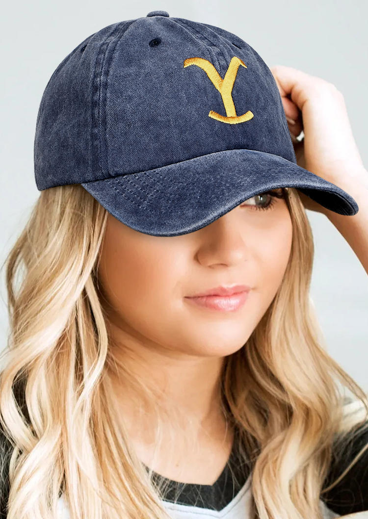 

Hats Graphic Embroidery Baseball Cap in Blue. Size