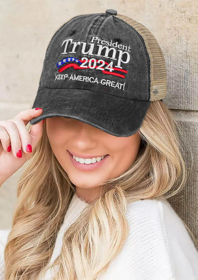 

Hats 2024 Keep America Great Baseball Cap in Black,Gray. Size