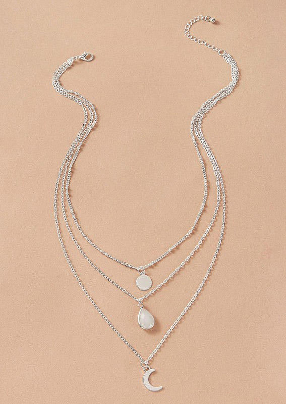 

Necklaces Moon Multi-Layered Necklace in Silver. Size