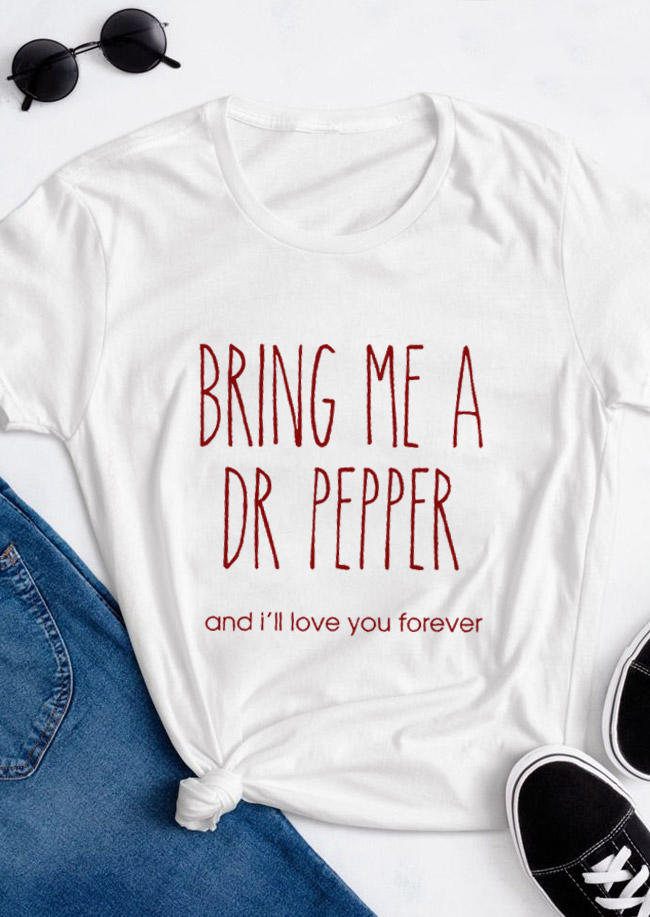 T-shirts Tees Bring Me A Dr Pepper T-Shirt Tee in White. Size: L,M,S,XL