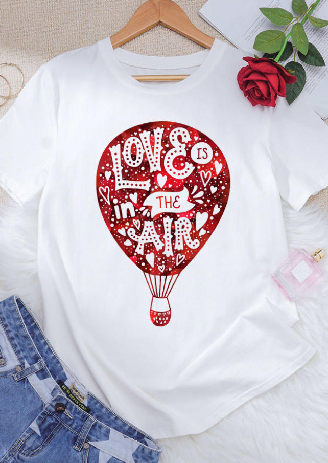 Love Is In The Air T-Shirt Tee - White
