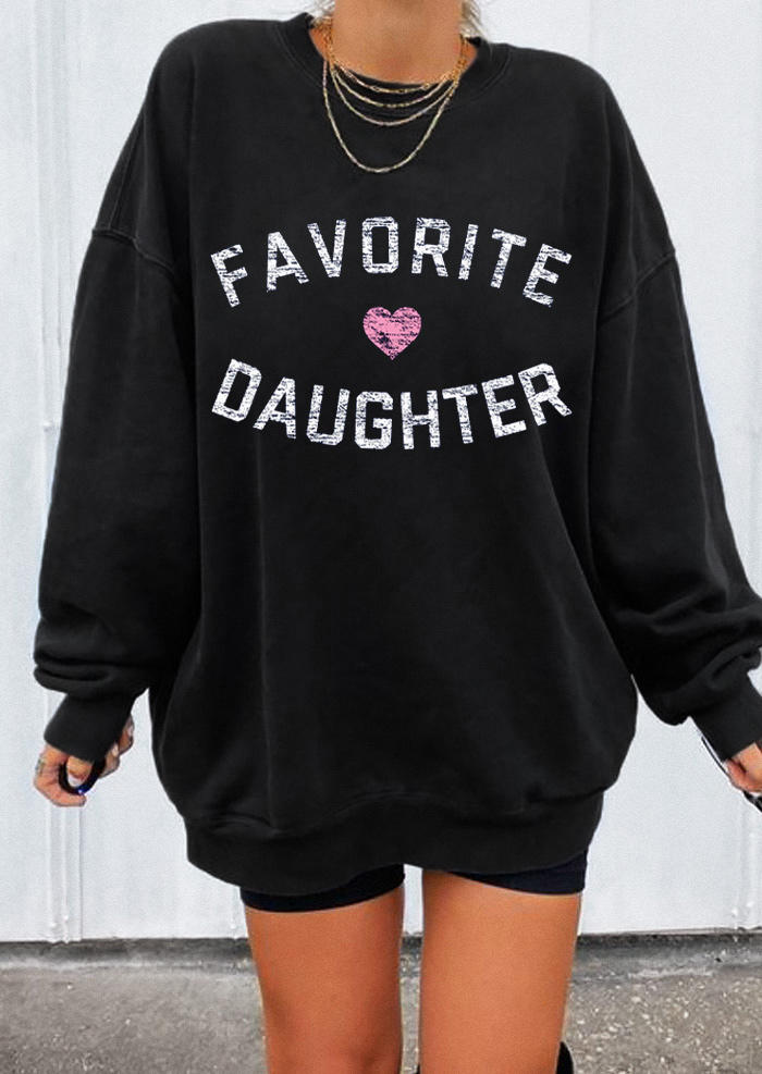 

Sweatshirts Favorite Daughter Heart Sweatshirt in Black. Size: ,M,L,XL