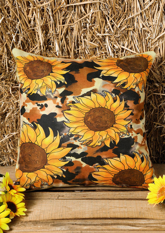

Pillowcase Sunflower Pillowcase without Pillow in Multicolor. Size