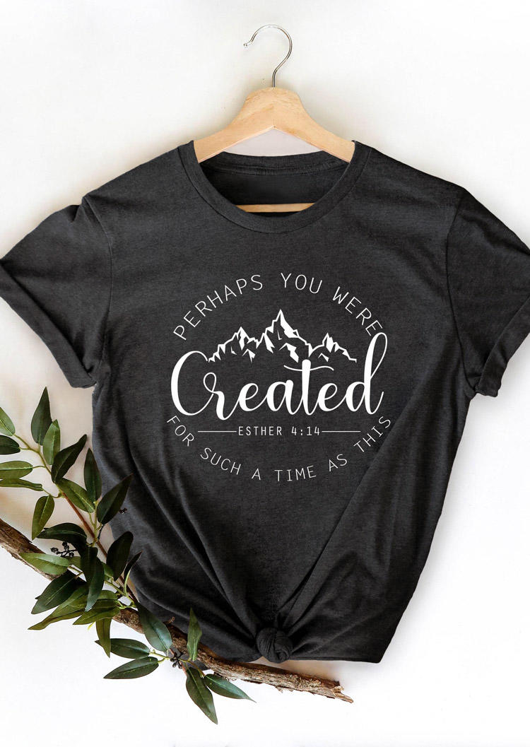 

T-shirts Tees Perhaps You Were Created T-Shirt Tee in Dark Grey. Size: ,M,L,XL