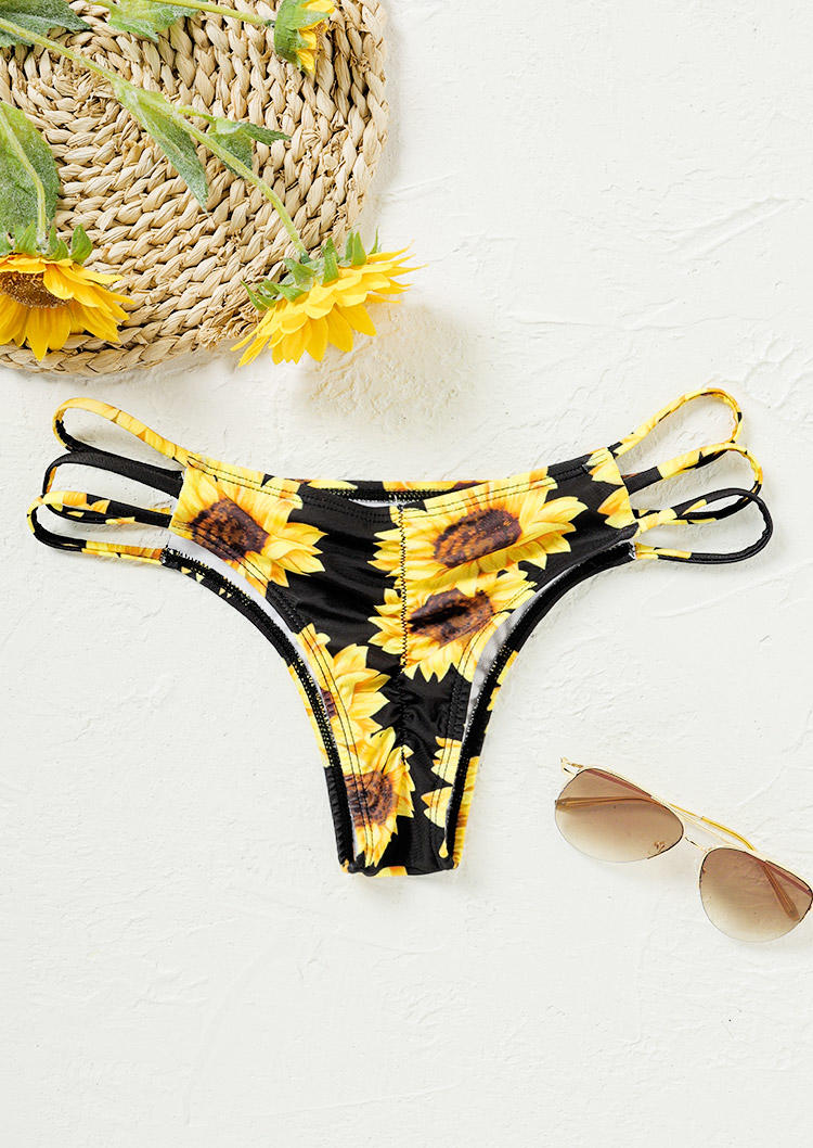 

Bikini Sets Sunflower Braid Ruched Bikini Panties in Black. Size