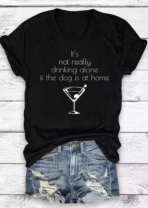 

T-shirts Tees It' Not Really Drinking Along T-Shirt Tee in Black. Size: ,M,L,XL