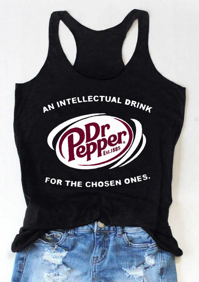 

Tank Tops An Intellectual Drink Dr.Pepper Racerback Tank Top in Black. Size: ,M,L,XL