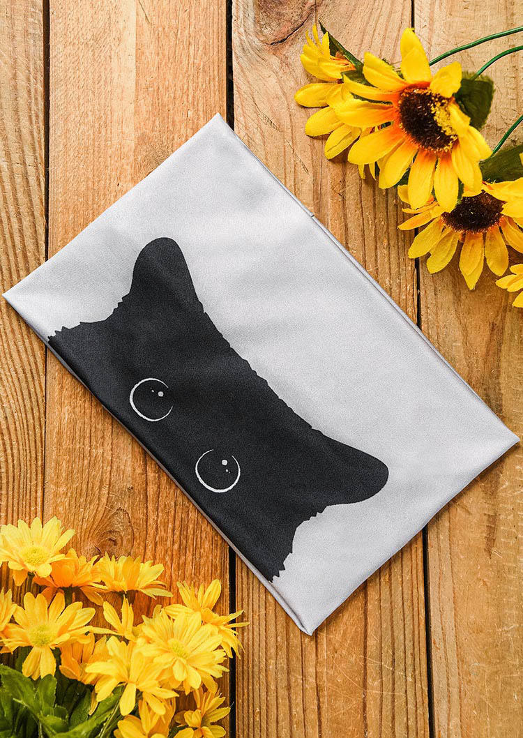 

Black Cat Yoga Sport Wide Headband in Gray. Size