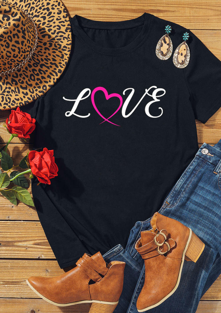 

T-shirts Tees Valentine Love Heart T-Shirt Tee in Black. Size: ,M,L,XL
