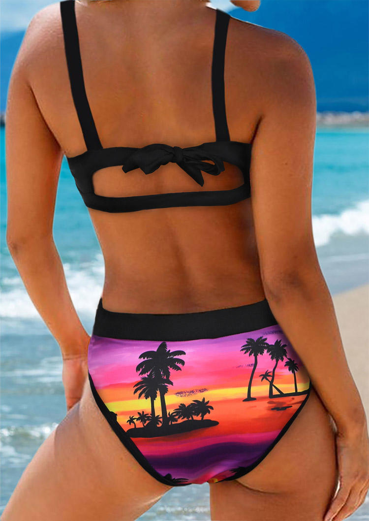 Bikini Sets Palm Tree Bikini Set in Multicolor. Size: S