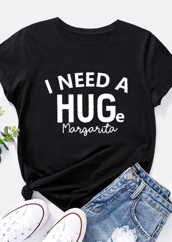 

T-shirts Tees I Need A Huge Margarita T-Shirt Tee in Black. Size: ,M,L,XL