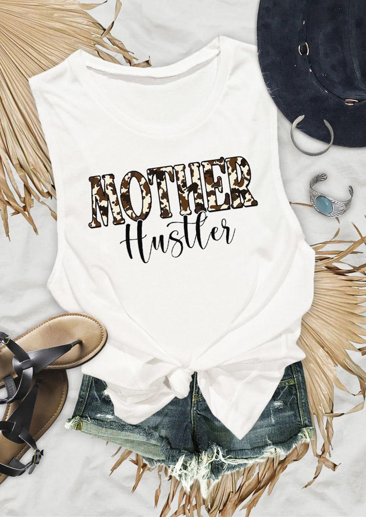 

Tank Tops Mother Hustler Cow Casual Tank Top in White. Size