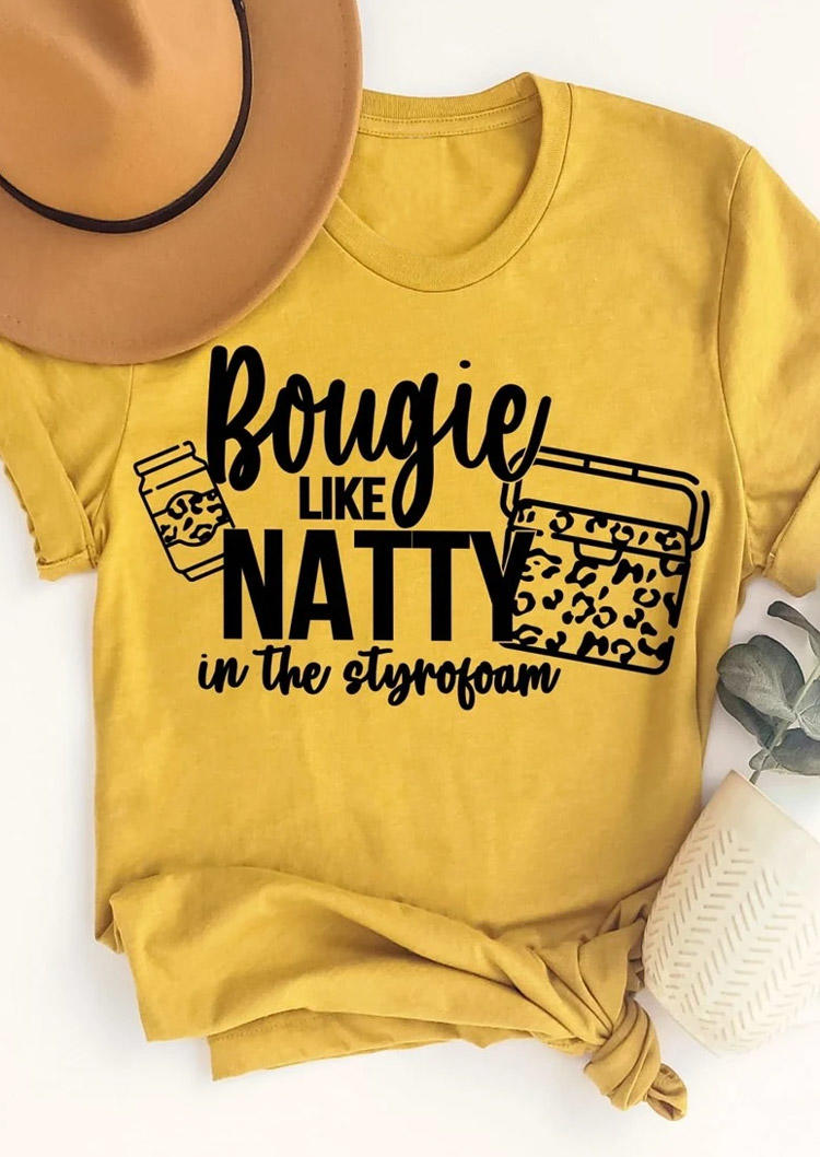 

T-shirts Tees Bougie Like Natty In The Styrofoam Leopard T-Shirt Tee in Yellow. Size