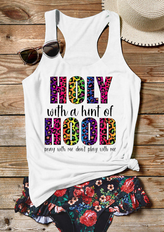 

Tank Tops Holy With A Hint Of Hood Racerback Tank Top in White. Size: ,L