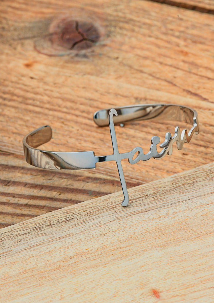 

Bracelet Faith Stainless Steel Bracelet in Silver. Size