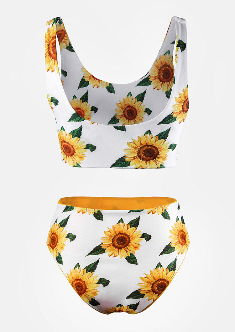 

Tankinis Sunflower Double-Sided Tankini Set in Yellow. Size