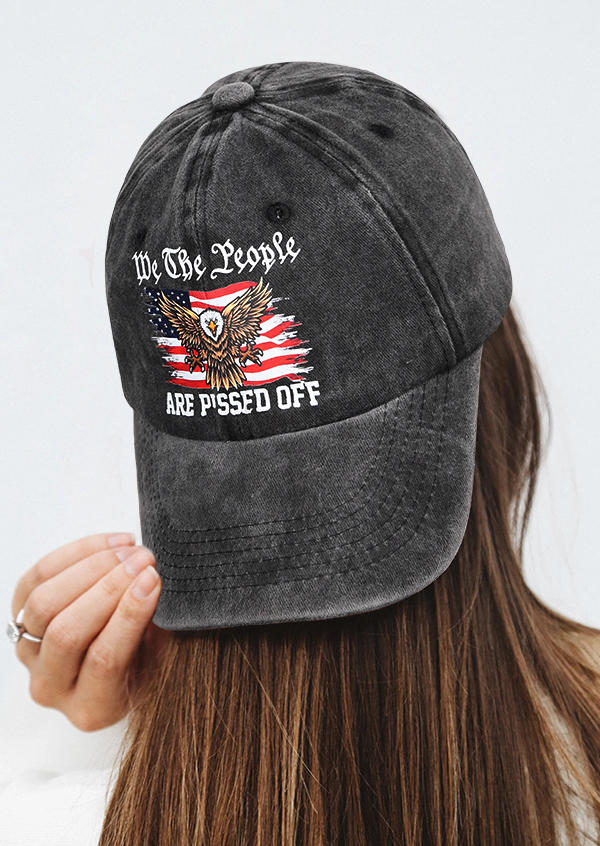 Hats We The People Are Pissed Off Baseball Cap in Dark Grey. Size: One Size