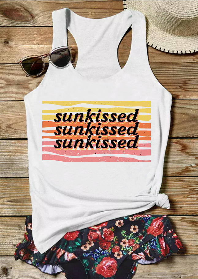 

Tank Tops Sunkissed Sunkissed Sunkissed Racerback Tank Top in White. Size: M