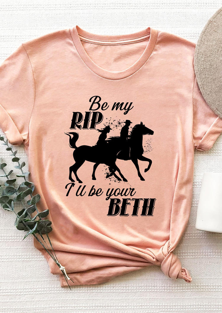 T-shirts Tees Be My Rip I'll Be Your Beth T-Shirt Tee in Pink. Size: S,M,L,XL