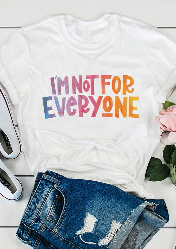 T-shirts Tees I'm Not For Everyone T-Shirt Tee in White. Size: L