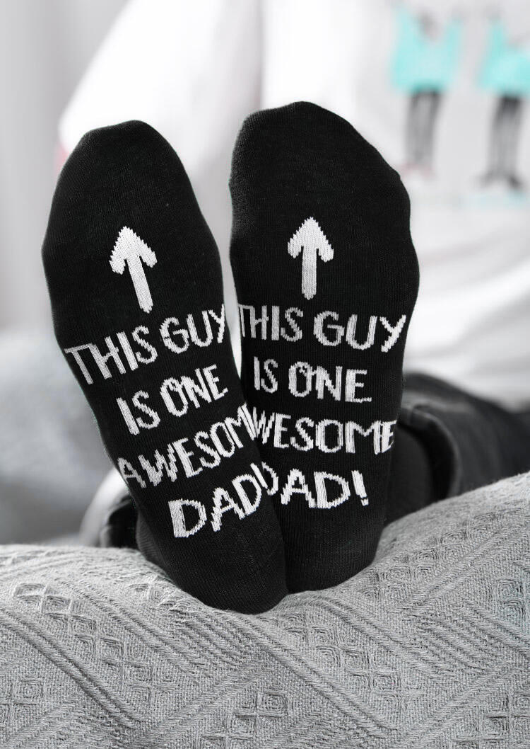 This Guy Is One Awesome Mom Crew Socks