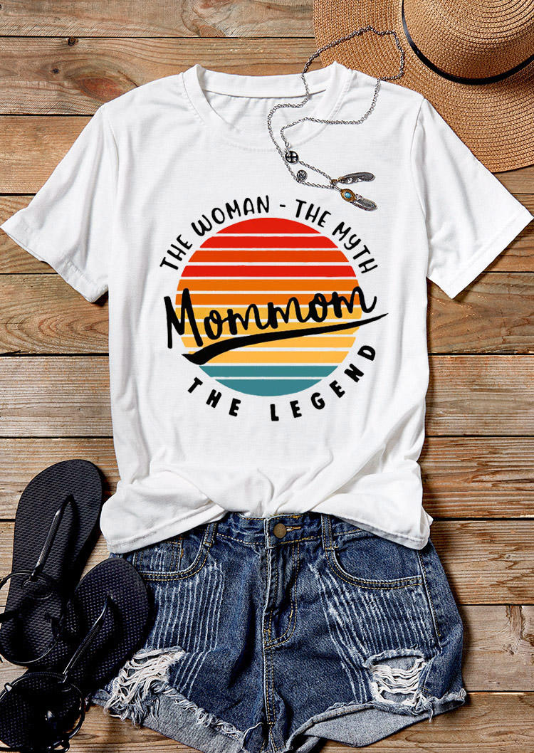 

T-shirts Tees The Woman The Myth Mommom The Legend T-Shirt Tee in White. Size: ,M,L,XL