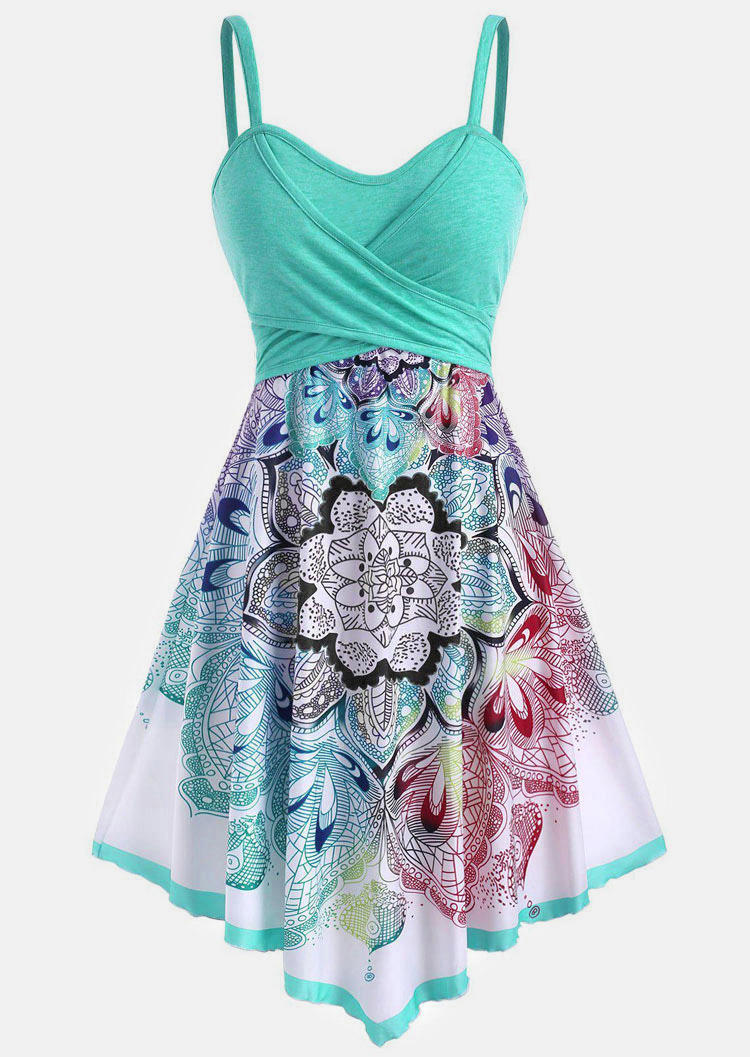 

Mini Dresses Mandala Irregular Spaghetti Strap Mini Dress in Multicolor. Size