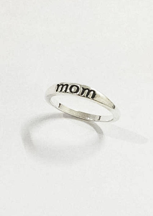 

Rings Mom Alloy Ring in Silver. Size