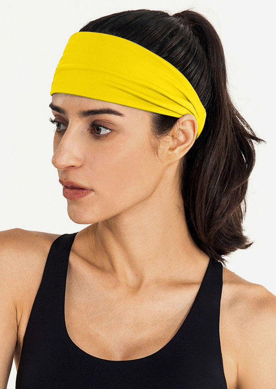 

Elastic Yoga Sports Wide Headband in Yellow,Burgundy. Size